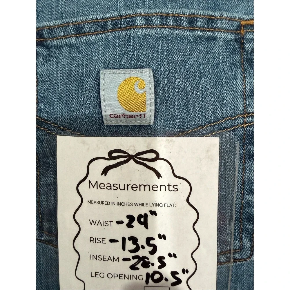Carhartt Relaxed Fit Blue Denim Jeans Medium Wash Mens Waist Size 50